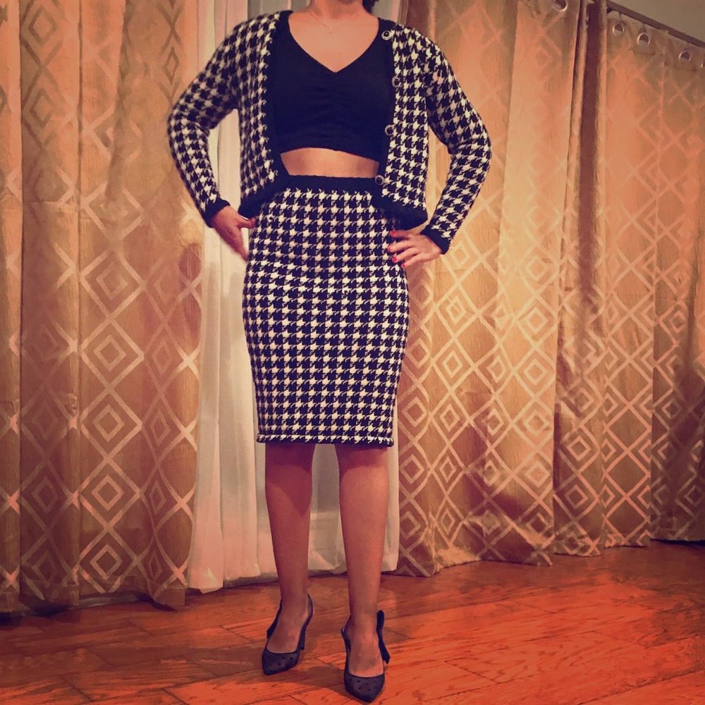 vintage two piece wool set.